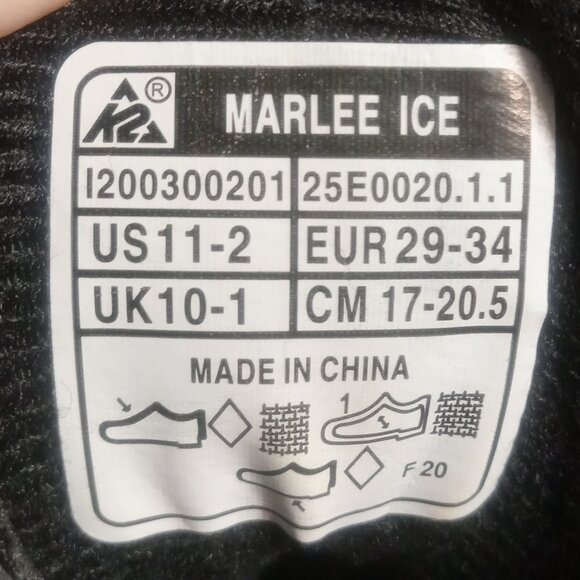 K2 Marlee Youth Ice Skates Adjustable Size Y11-2 Blue/Black - Picture 5 of 5